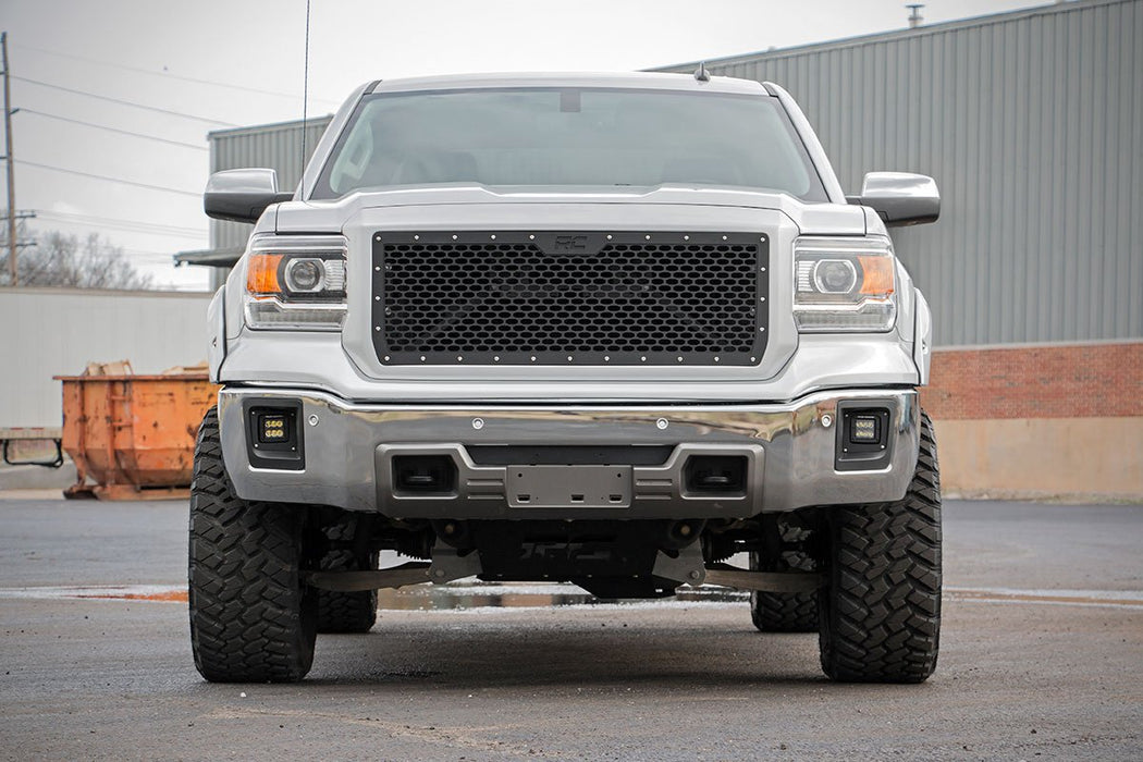Rough Country 70188 Sierra Mesh Grille 14-15 1500 Sierra Black Powdercoat Stainless Steel Hardware Rough Country - Truck Part Superstore