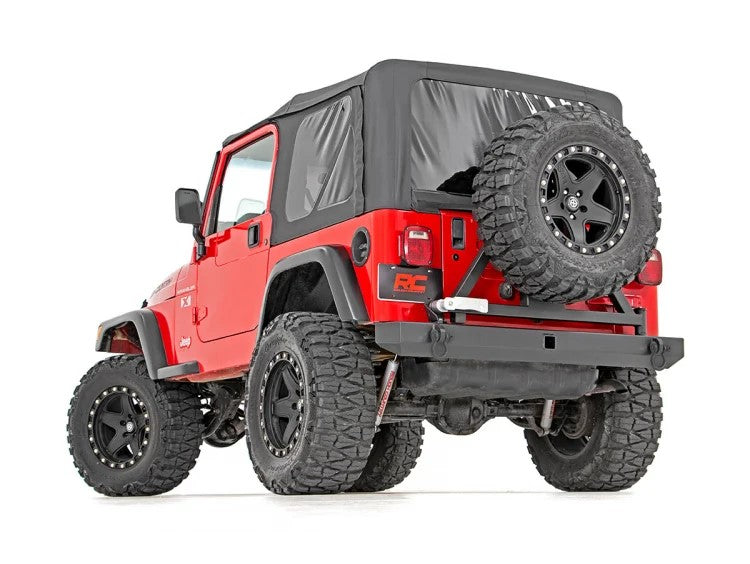 Rough Country 10592A Jeep Classic Full Width Rear Bumper w/Tire Carrier 87-06 Wrangler YJ/TJ Rough Country - Truck Part Superstore