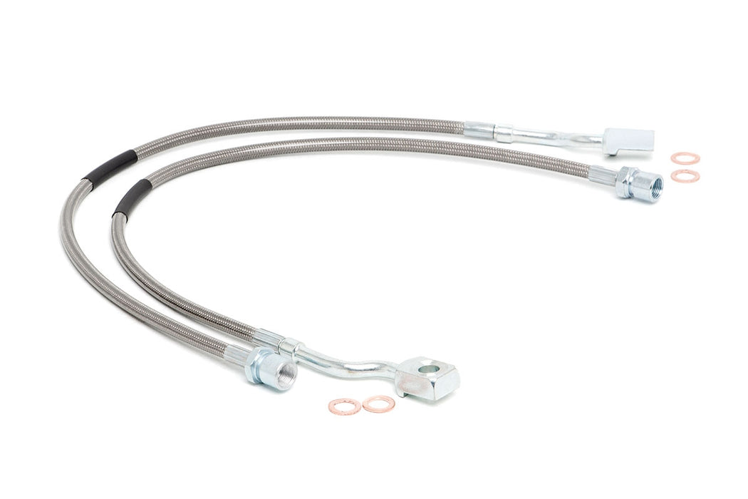 Rough Country 89370 Extended Front Brake Lines 5-7.5 Inch Lifts 07-19 Silverado/Sierra 1500/SUV Rough Country - Truck Part Superstore