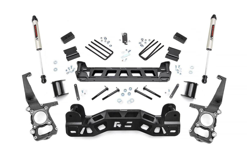 Rough Country 57270 4 Inch Suspension Lift Kit w/V2 Shocks 11-14 F-150 Rough Country - Truck Part Superstore