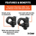 CURT 60691 OEM Puck System Gooseneck Safety Chain Anchors; Chevy; Ford; GMC; Nissan (38K) - Truck Part Superstore