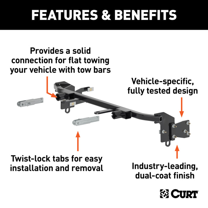 CURT 70119 Custom Tow Bar Base Plate; Select Ford Fiesta - Truck Part Superstore