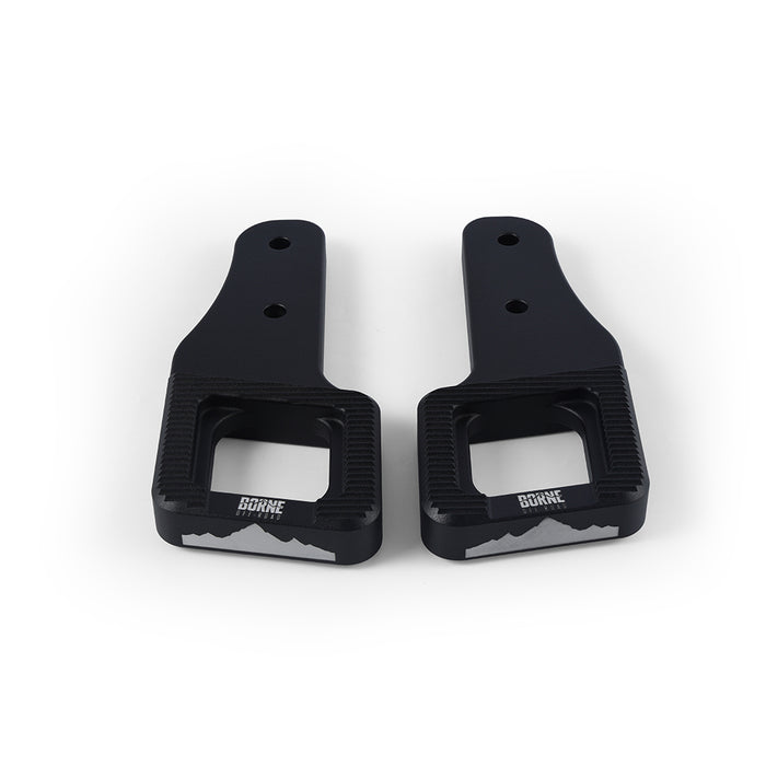 Mishimoto BNTH-F150-17BK Borne Off-Road Billet Tow Hooks, fits Ford Raptor 2017+, Micro-Wrinkle Black - Truck Part Superstore