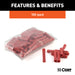 CURT 59421 CURT 59421 22-18 Gauge Red Vinyl-Insulated Wire Butt Connectors; 100-Pack - Truck Part Superstore