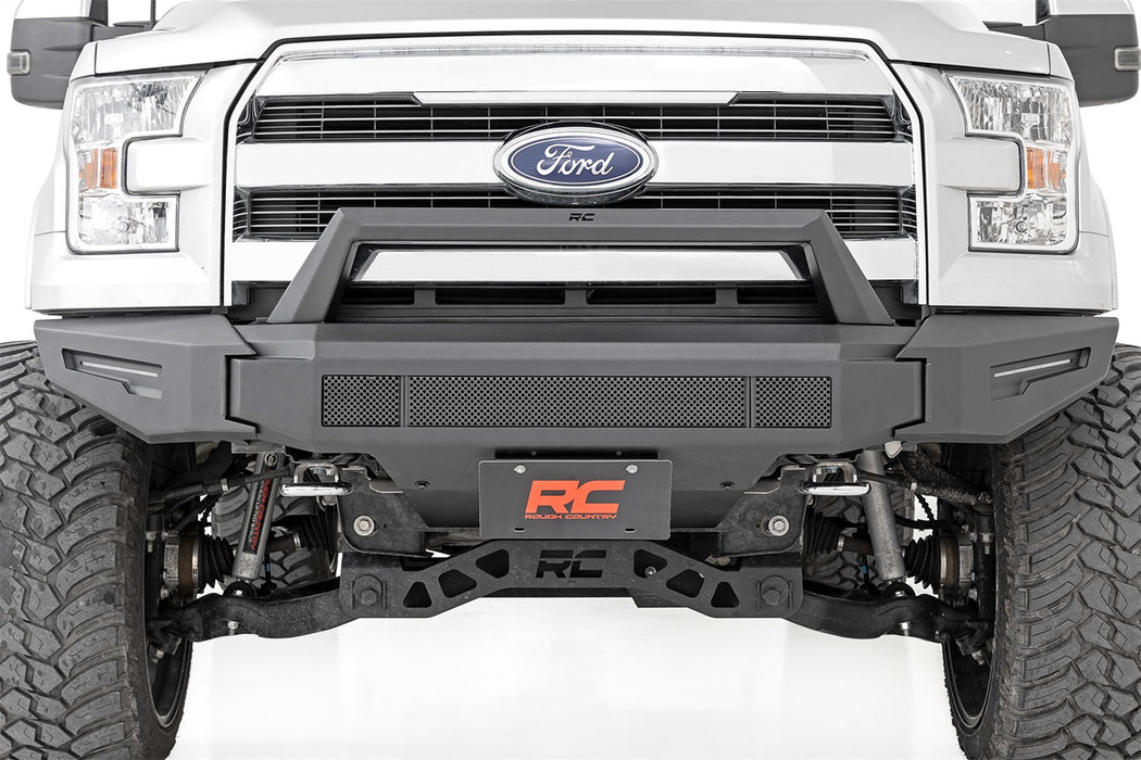 Rough Country 10950A Front Modular Bumper w/Skidplate and 30 Inch LED Light Bar 15-17 Ford F-150 2WD/4WD Rough Country - Truck Part Superstore