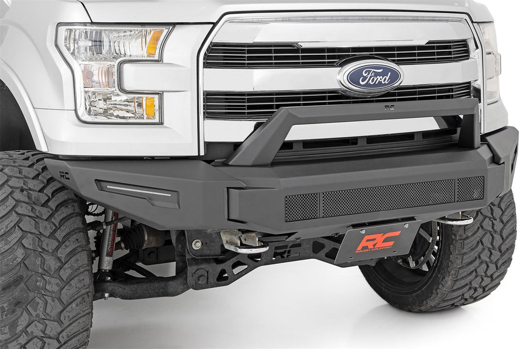 Rough Country 10950A Front Modular Bumper w/Skidplate and 30 Inch LED Light Bar 15-17 Ford F-150 2WD/4WD Rough Country - Truck Part Superstore