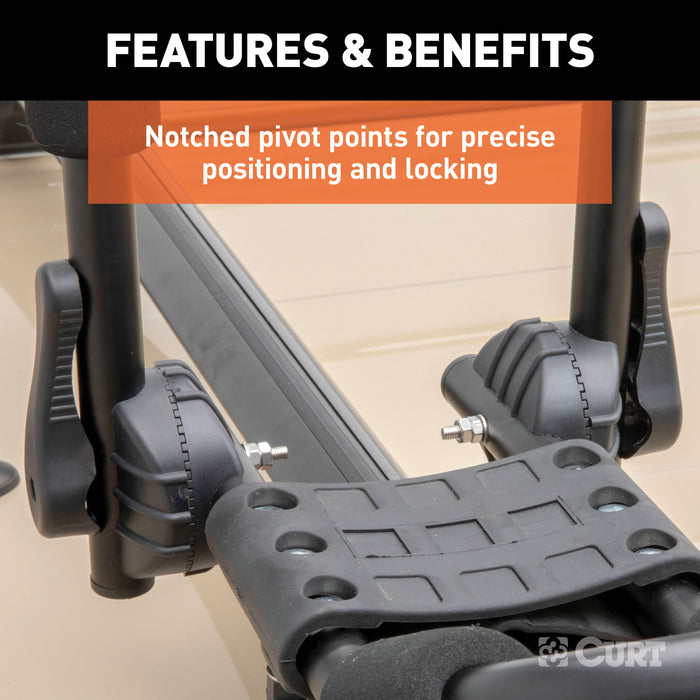 CURT 18320 CURT 18320 Fully Adjustable Aluminum Universal Kayak Roof Rack Carrier; 2-Pack - Truck Part Superstore