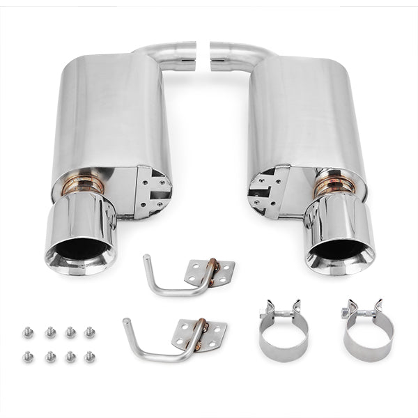 Mishimoto MMEXH-MUS8-15ASP Street Axleback Exhaust, fits Ford Mustang GT 2015-2017 - Truck Part Superstore