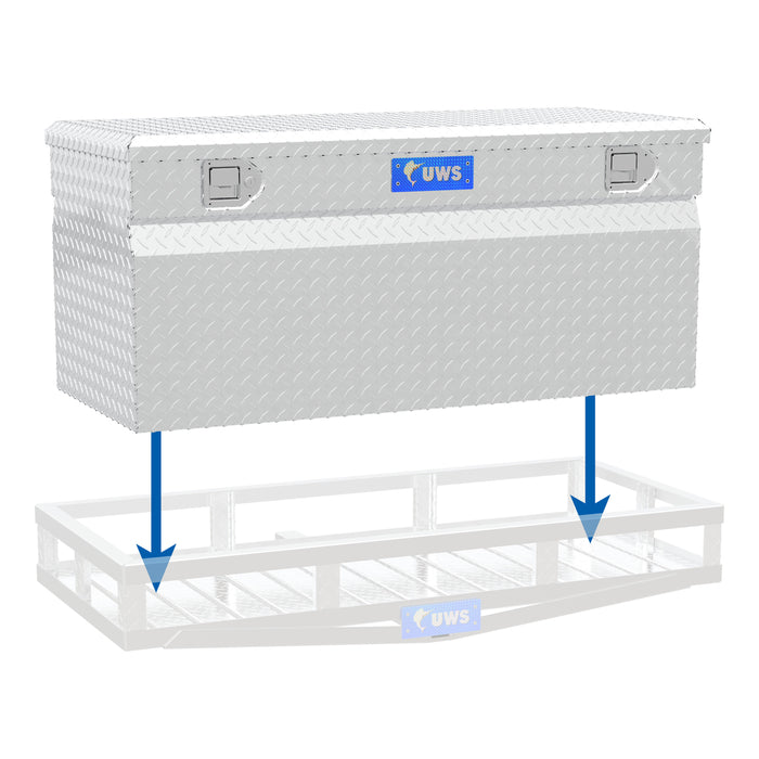 UWS TBC-48-DD Bright Aluminum 48in. Cargo Carrier Utility Chest Box (LTL Shipping Only) - Truck Part Superstore