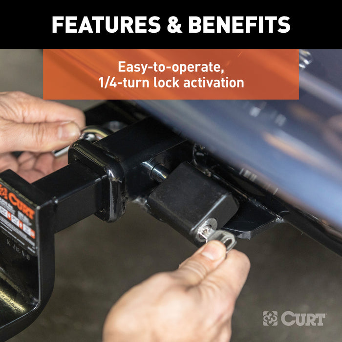 CURT 23020 CURT 23020 Trailer Hitch Lock; 1/2-Inch Pin Diameter; Fits 1-1/4-Inch Receiver - Truck Part Superstore