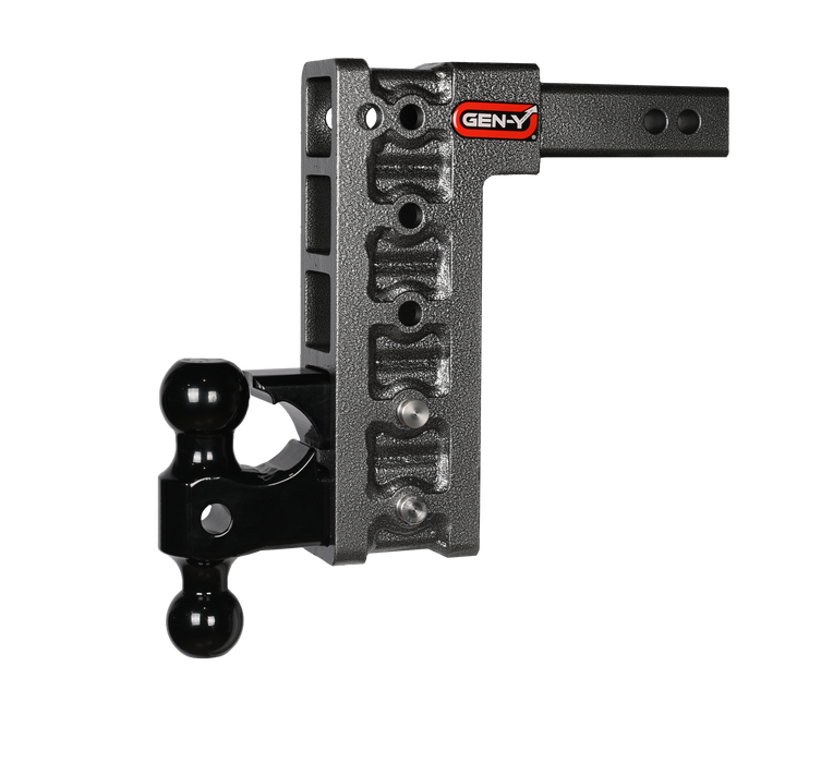 GEN-Y Hitch GH-525 MEGA-DUTY 2" Shank 10" Drop 2K TW 16K Hitch with Dual-Ball & Pintle Lock - Truck Part Superstore