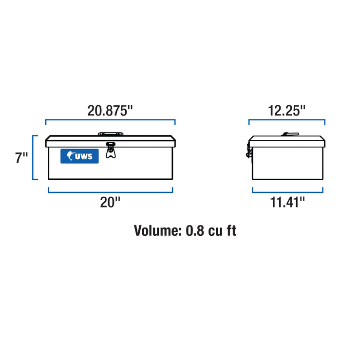 UWS EC20101 UWS EC20101 20-Inch Heavy-Wall Aluminum Tool Box - Truck Part Superstore