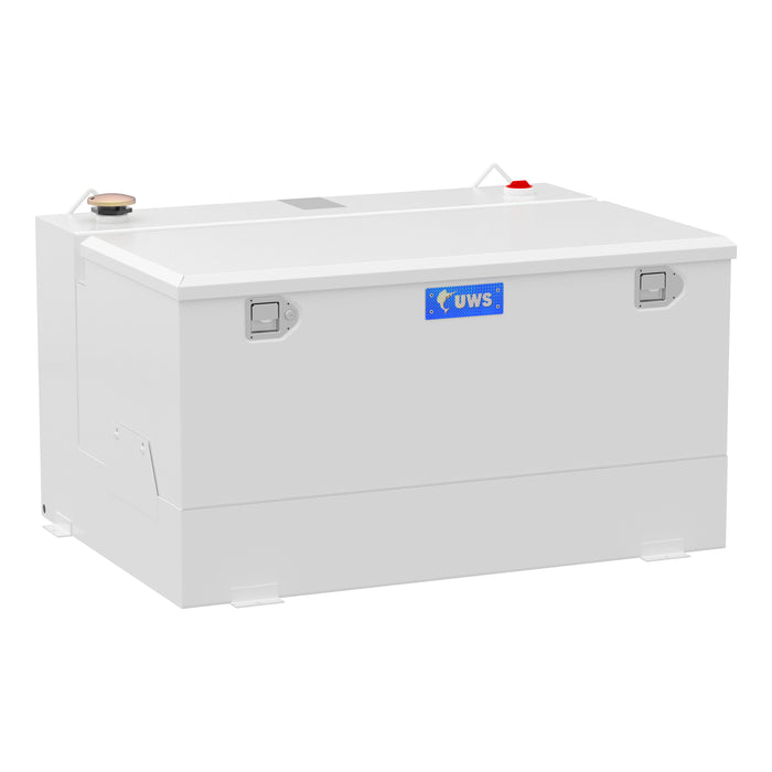 UWS ST-85-COMBO-W White 85-Gallon Steel-Aluminum Combo Transfer Tank - Truck Part Superstore
