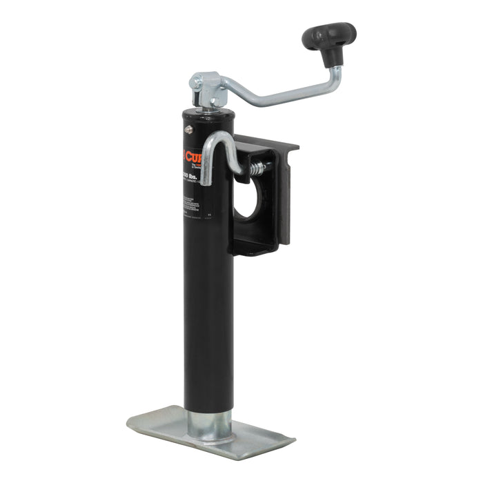 CURT 28301 Bracket-Mount Swivel Jack with Top Handle (2;000 lbs; 10in. Travel; Packaged) - Truck Part Superstore