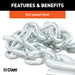 CURT 80301 48in. Safety Chain with 2 S-Hooks (7;000 lbs; Clear Zinc) - Truck Part Superstore