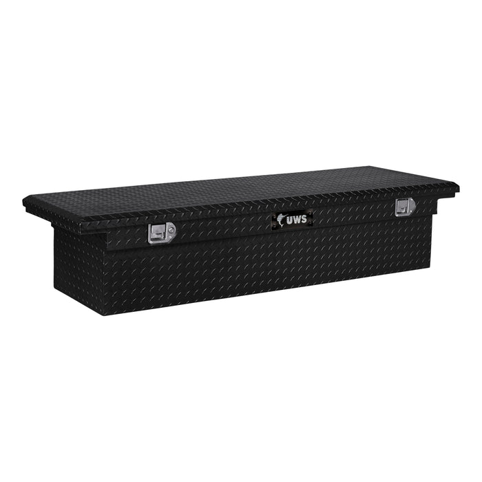 UWS EC10342 Gloss Black Aluminum 63in. Truck Tool Box with Low Profile (Heavy Packaging) - Truck Part Superstore