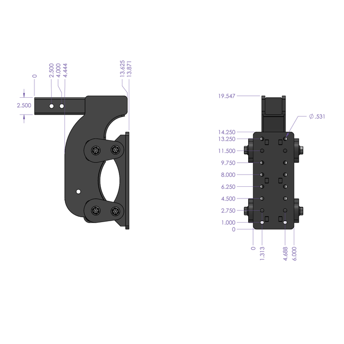 GEN-Y Hitch GH-1501 BOSS TORSION-FLEX Pintle Plate 2.5" Shank 15" Drop 2.4K TW 21K Hitch Stabilizer - Truck Part Superstore