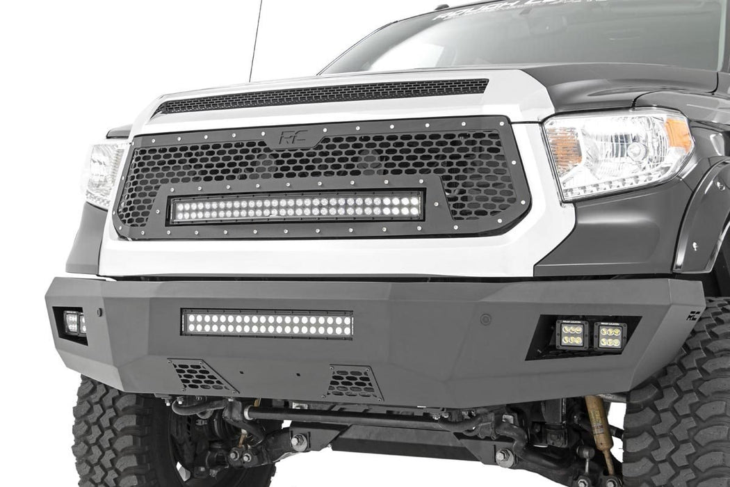 Rough Country 70225 Toyota Mesh Grille w/30 Inch Dual Row Black Series LED w/Cool White DRL 14-17 Tundra Rough Country - Truck Part Superstore