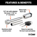 CURT 23517 1/2in. Hitch Lock with 5/8in. Adapter (1-1/4in. or 2in. Receiver; Barbell; Stain - Truck Part Superstore