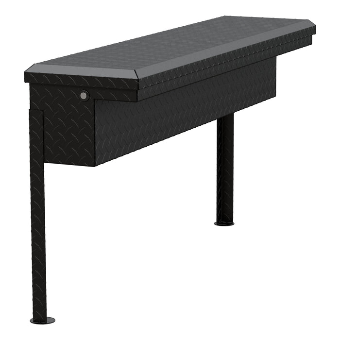 UWS EC30203 Matte Black Aluminum 48in. Truck Side Tool Box with Low Profile (Heavy Packaging - Truck Part Superstore