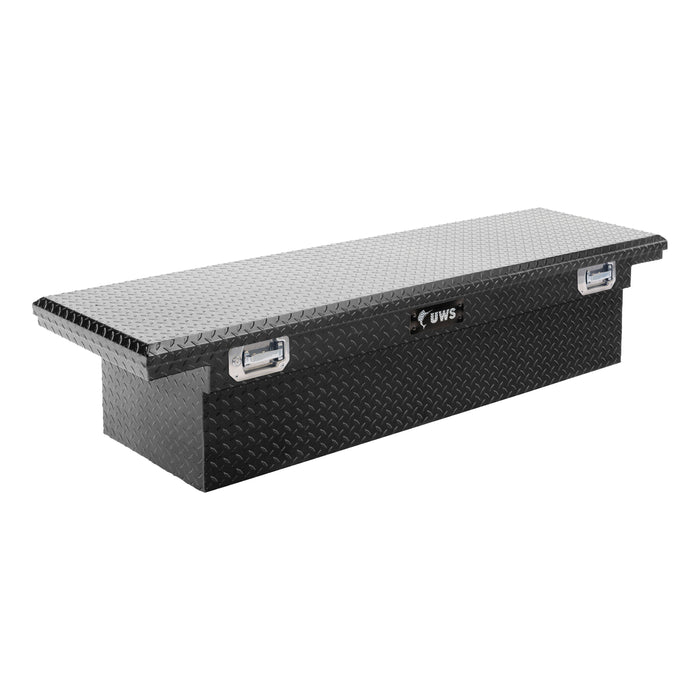 UWS TBS-72-LP-PH-B Gloss Black 72in. Truck Tool Box; Low Profile; Pull Handles (LTL Shipping Only) - Truck Part Superstore