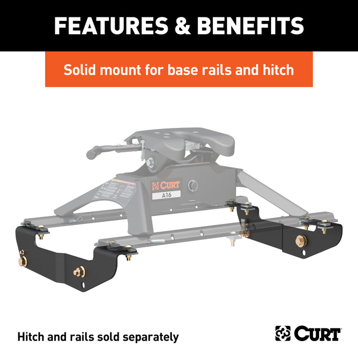 CURT 16418 Custom 5th Wheel Brackets; Select Silverado; Sierra 1500; 2500; 3500; HD - Truck Part Superstore
