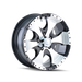 ION 136-5665BX TRAILERWHEELS BLACK/MACHINED LIP 15X6 5x4.5 0MM 83.82MM - Truck Part Superstore