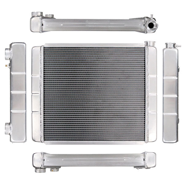 Northern Radiator 204127 Race Pro Radiator - 24 x 19 Double Pass LS Conversion With Threaded Connections - Truck Part Superstore