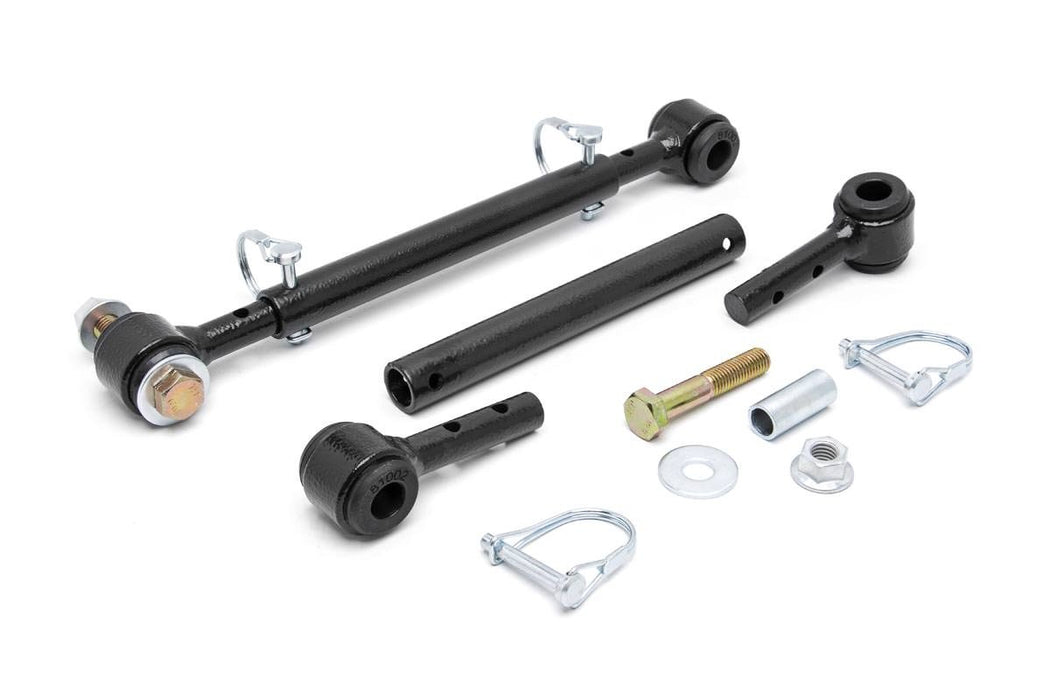 Rough Country 1186 Jeep Front Sway Bar Disconnects 4-6 Inch 76-83 CJ 5 76-86 CJ 7 81-85 CJ 8 Scrambler 87-95 Wrangler YJ Rough Country - Truck Part Superstore