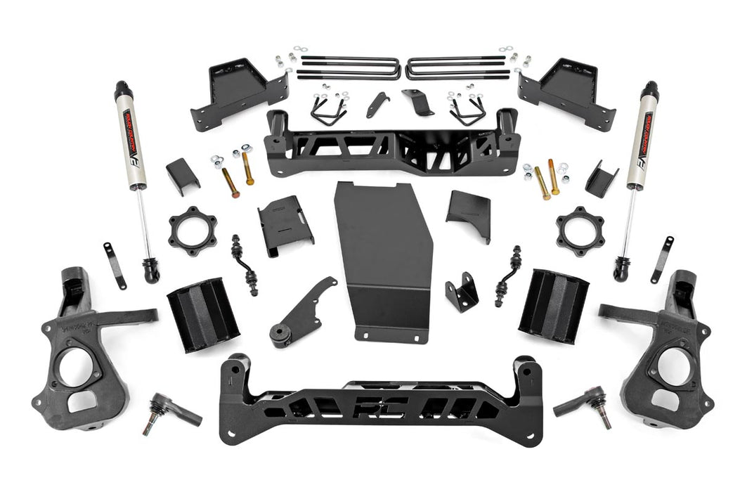 Rough Country 22870 7 Inch Suspension Lift Kit w/V2 Shocks 14-18 Silverado/Sierra 1500 4WD Cast Steel Rough Country - Truck Part Superstore