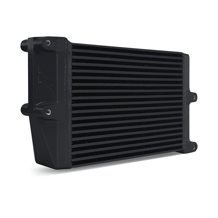 Mishimoto MMOC-OO-10BK Universal Heavy-Duty Bar-and-Plate Oil Cooler, 10in Core, Opposite-Side Outlets - Truck Part Superstore
