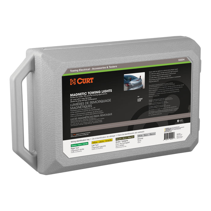 CURT 53204 Magnetic Tow Lights with Storage Case - Truck Part Superstore