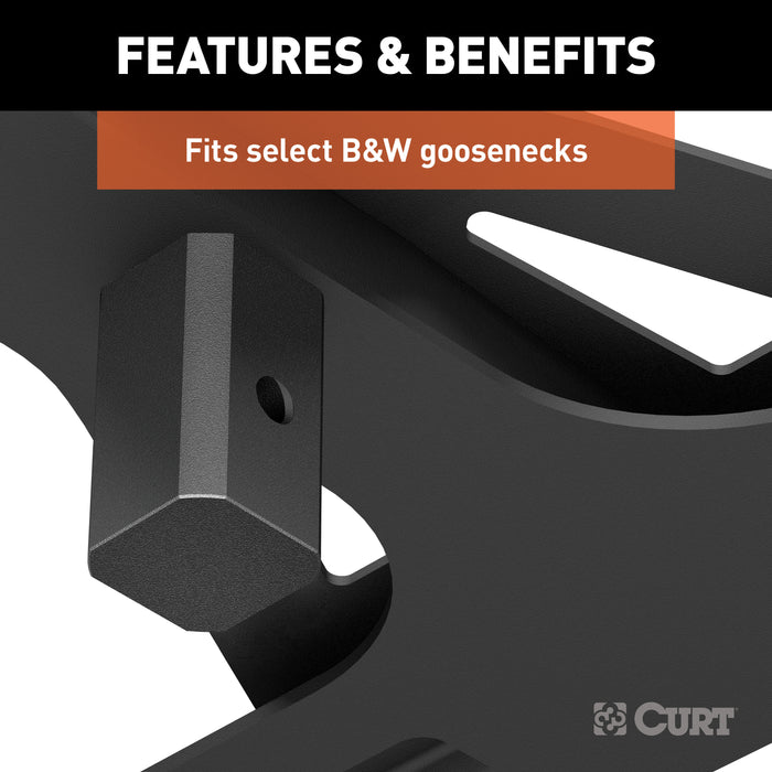 CURT 16310 X5 Gooseneck-to-5th-Wheel Adapter Plate with Square Shank - Truck Part Superstore