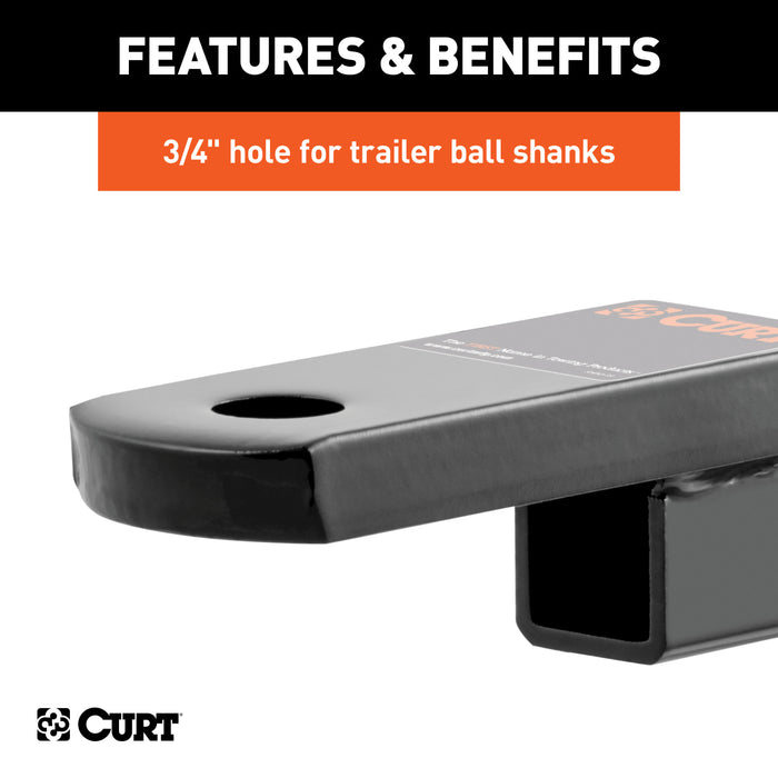 CURT 45018 Class 1 Ball Mount (1-1/4in. Shank; 2;000 lbs.; 1-1/4in. Drop; 6-3/4in. Long) - Truck Part Superstore