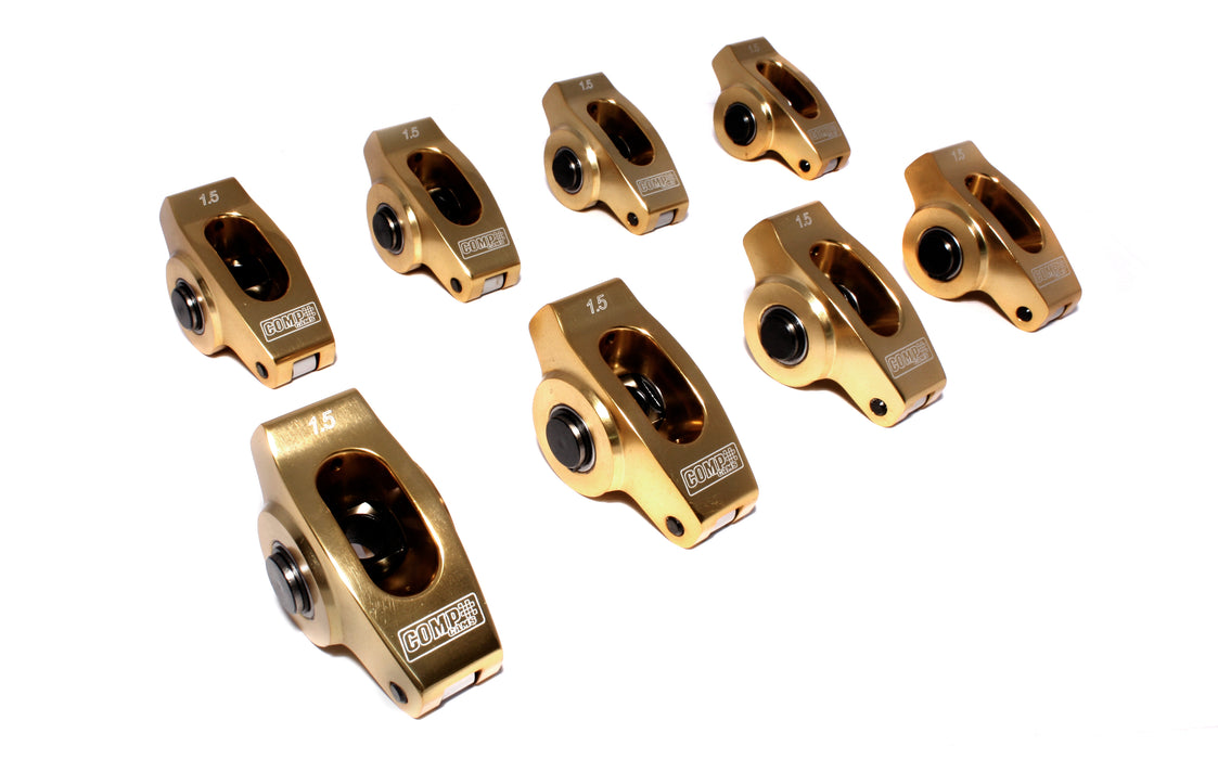 COMP Cams 19004-8 Ultra-Gold ARC Rocker Set of 8 w/ 1.5 Ratio for Chevrolet/SBC w/ 7/16" Stud - Truck Part Superstore