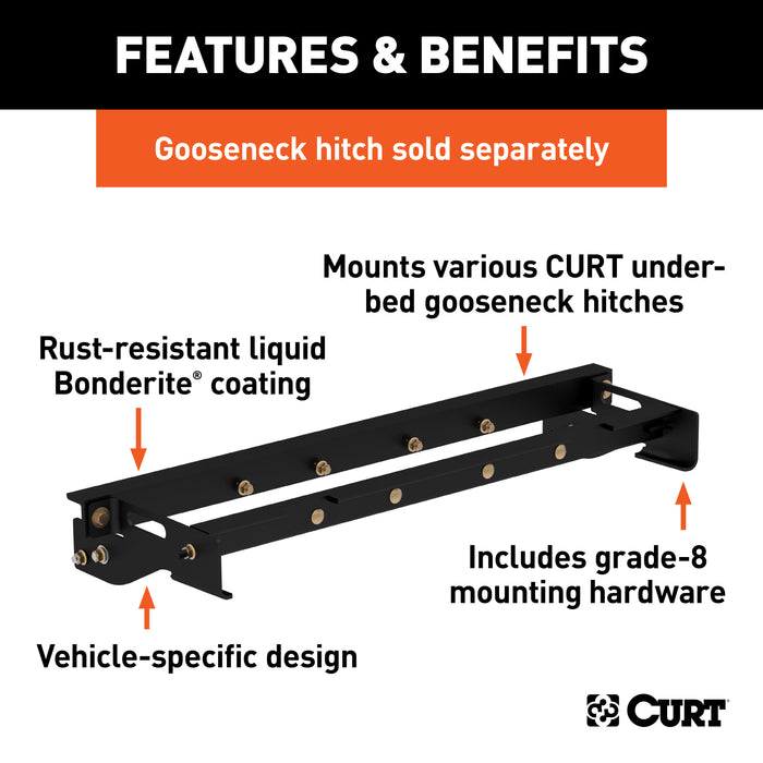 CURT 60641 CURT 60641 Under-Bed Gooseneck Installation Brackets; Fits Select Ford F-150 - Truck Part Superstore