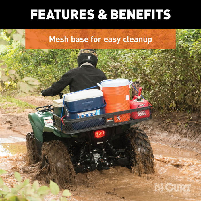 CURT 18101 CURT 18101 41 x 26-Inch Universal ATV Cargo Carrier; Black Steel - Truck Part Superstore