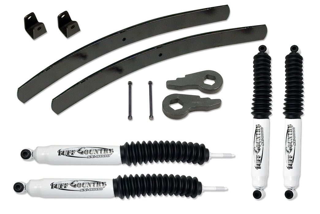 Tuff Country 12954KN 2 Inch Lift Kit 01-10 Silverado/Sierra 2500HD 4x4 & 2WD w/Rear Add A Leafs and SX8000 Shocks For Purple Keys Tuff Country - Truck Part Superstore