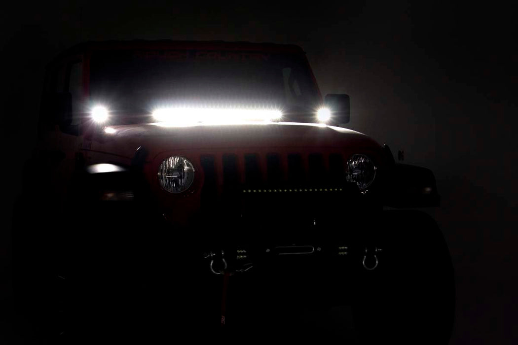 Rough Country 70062 Jeep 2 Inch LED Cube Easy-Mount Kit 18-20 Wrangler JL/20 Gladiator-Black Series Rough Country - Truck Part Superstore