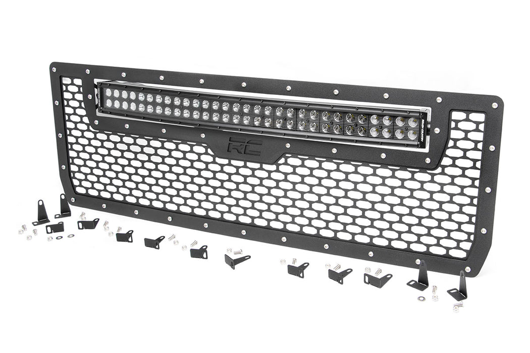 Rough Country 70190 Sierra Mesh Grille w/30 Inch Dual Row Black Series LED 14-15 Sierra 1500 Rough Country - Truck Part Superstore