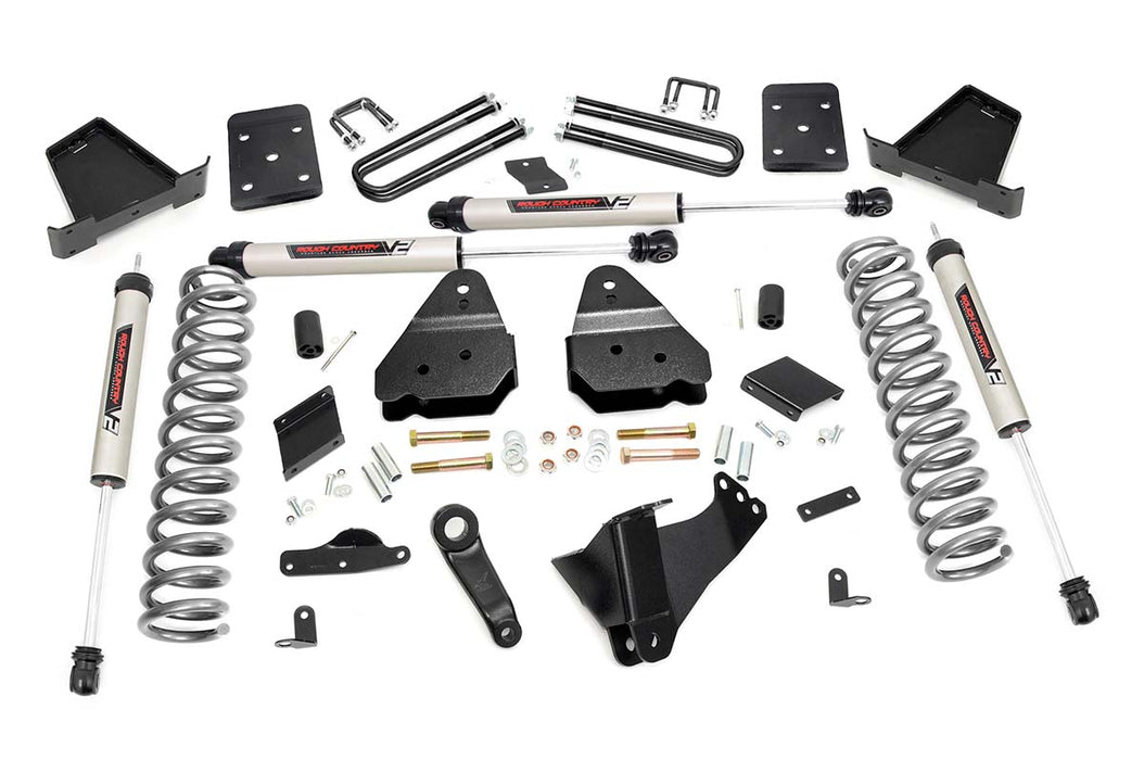 Rough Country 56770 4.5 Inch Suspension Lift Kit Rear Overload Springs w/V2 Shocks 15-16 F-250 4WD Rough Country - Truck Part Superstore