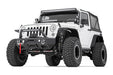 Rough Country 11825 Jeep Front Stubby LED Winch Bumper w/Hoop Chrome Series JK, JL, Gladiator JT Rough Country - Truck Part Superstore