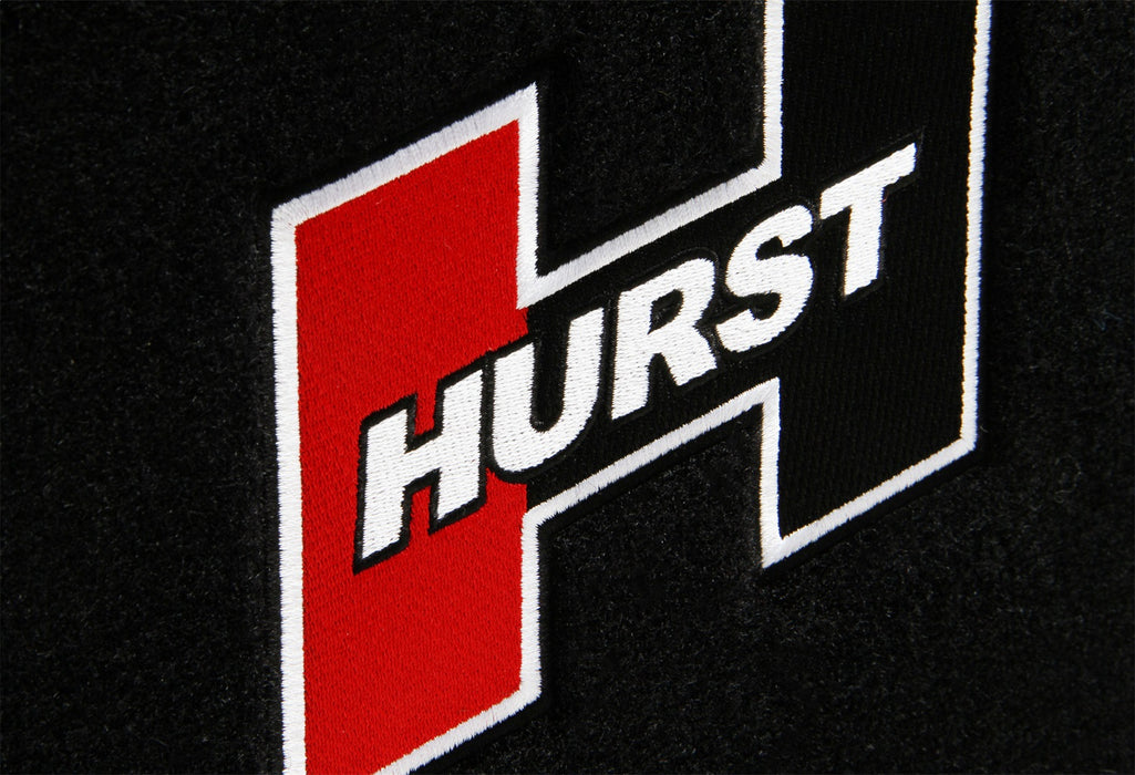 Hurst 6370020 Floor Mat Kit; Black; Non-Slip Backing; Hurst Red Logo; Front and Rear; 4 pc.; - Truck Part Superstore