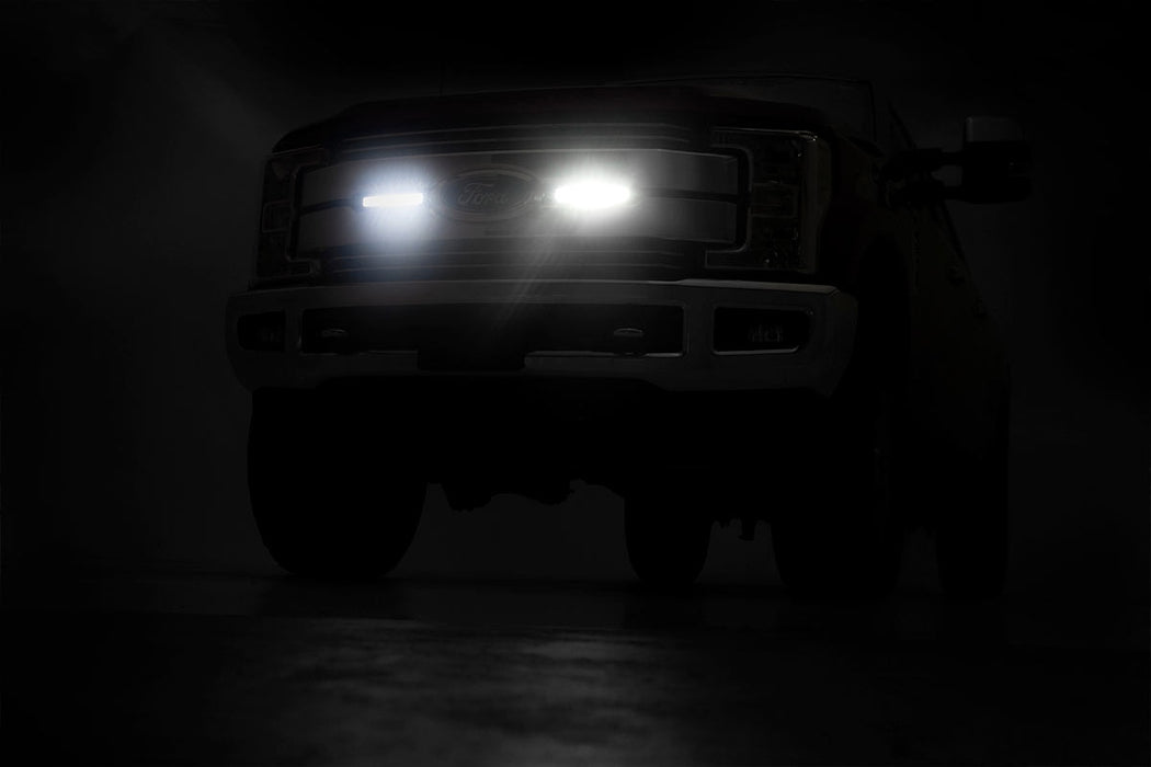 Rough Country 70697 8 Inch LED Grille Kit Black Series 17-19 F-250 Lariat Rough Country - Truck Part Superstore