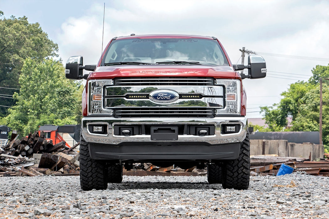 Rough Country 70697 8 Inch LED Grille Kit Black Series 17-19 F-250 Lariat Rough Country - Truck Part Superstore