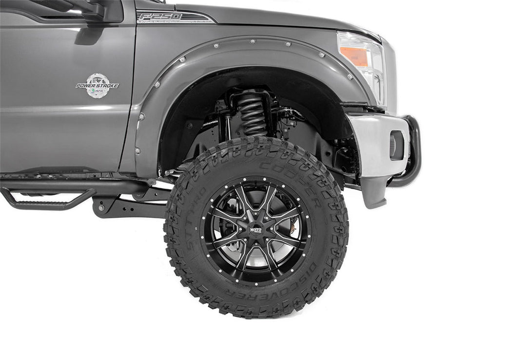 Rough Country F-F21111 Pocket Fender Flares w/Rivets 11-16 F-250/350 Rough Country - Truck Part Superstore