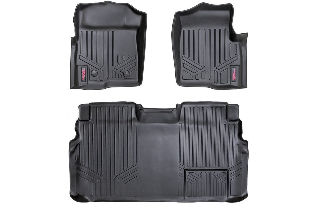 Rough Country M-51112 Heavy Duty Floor Mats Front/Rear-11-14 Ford F-150 SuperCrew Cab Rough Country - Truck Part Superstore