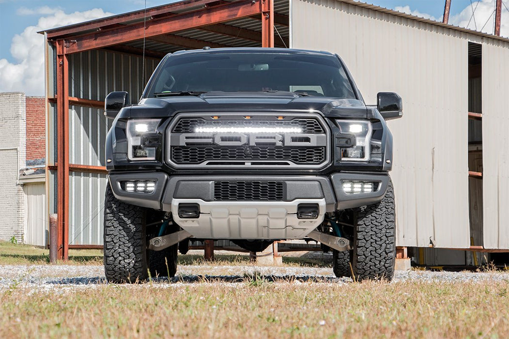 Rough Country 70701BLDRL Ford 30 Inch LED Hidden Grille Kit w/Black Series DRL 17-20 Ford F-150 Raptor Rough Country - Truck Part Superstore