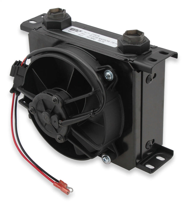 Earl's Performance FP219ERL UltraPro Oil Cooler; Black; w/Fan Pack; 19 Row; -10AN Female; Narrow; - Truck Part Superstore