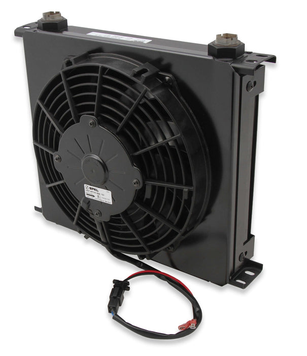 Earl's Performance FP434ERL UltraPro Oil Cooler; Black; 34 Row; w/Fan Pack; -10AN Female; Wide; - Truck Part Superstore